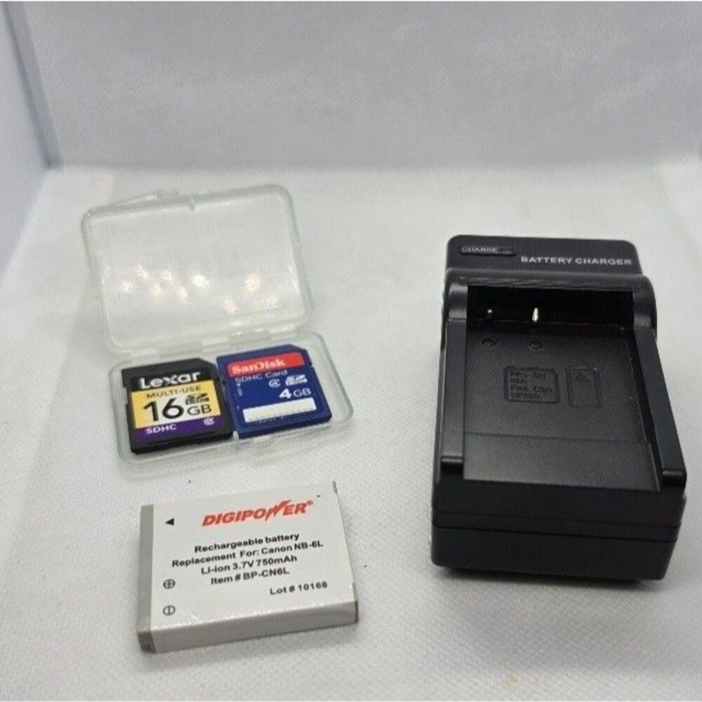 Digipower BP-CN6L Battery Charger Replacement Battery SD Cards